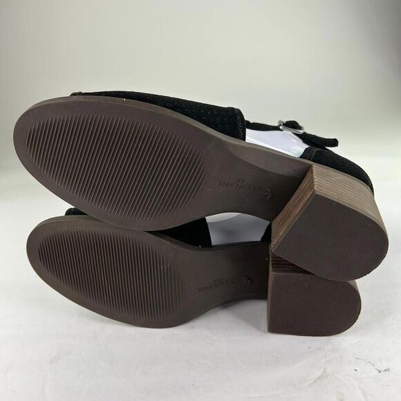 Koolaburra Ugg Ashland Perforated Suede Peep toe US 9 Bootie Sandal Stacked Heel - Picture 6 of 11